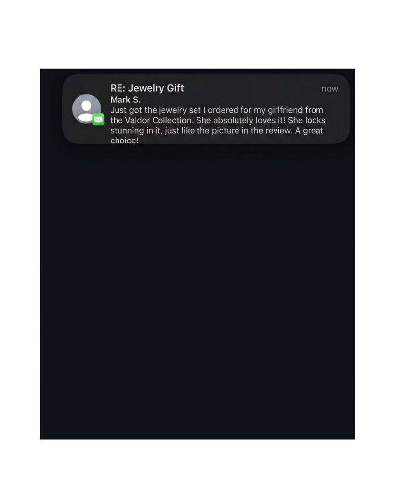 Text message on a black background with a user profile icon.